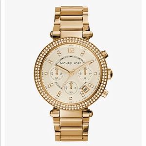 Michael Kors Parker gold tone watch